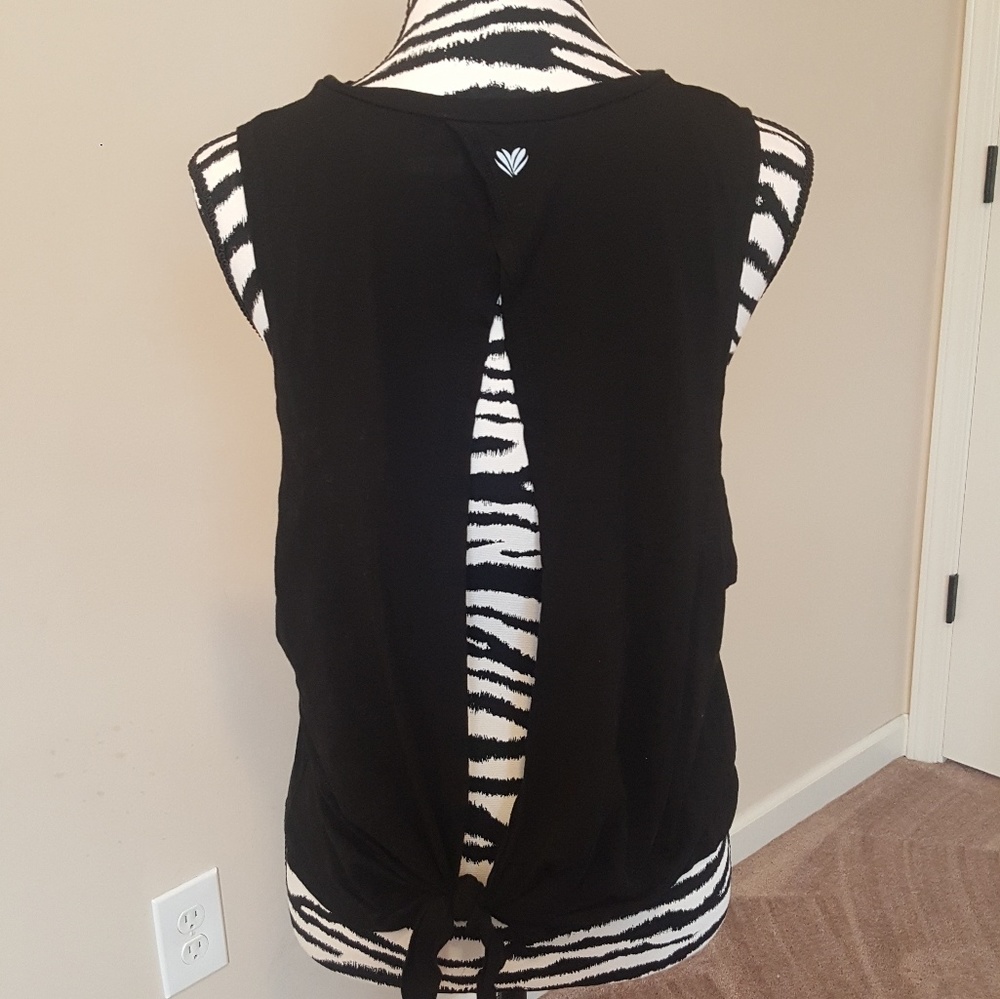 Forever 21 Black Cut Out Crop Top